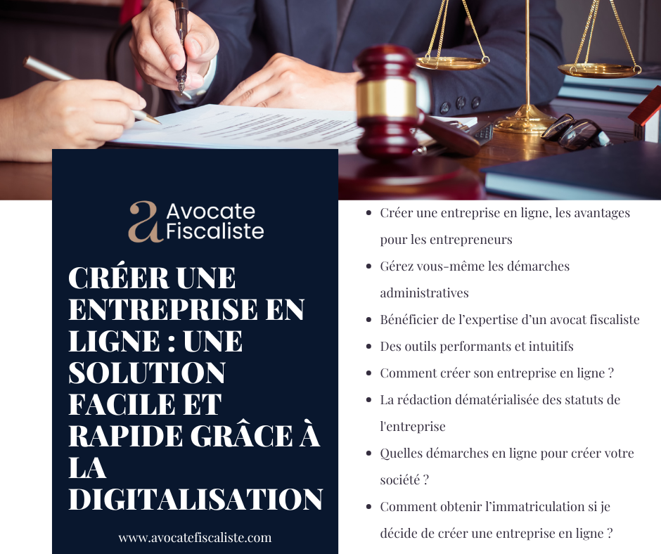 Créer une entreprise en ligne
