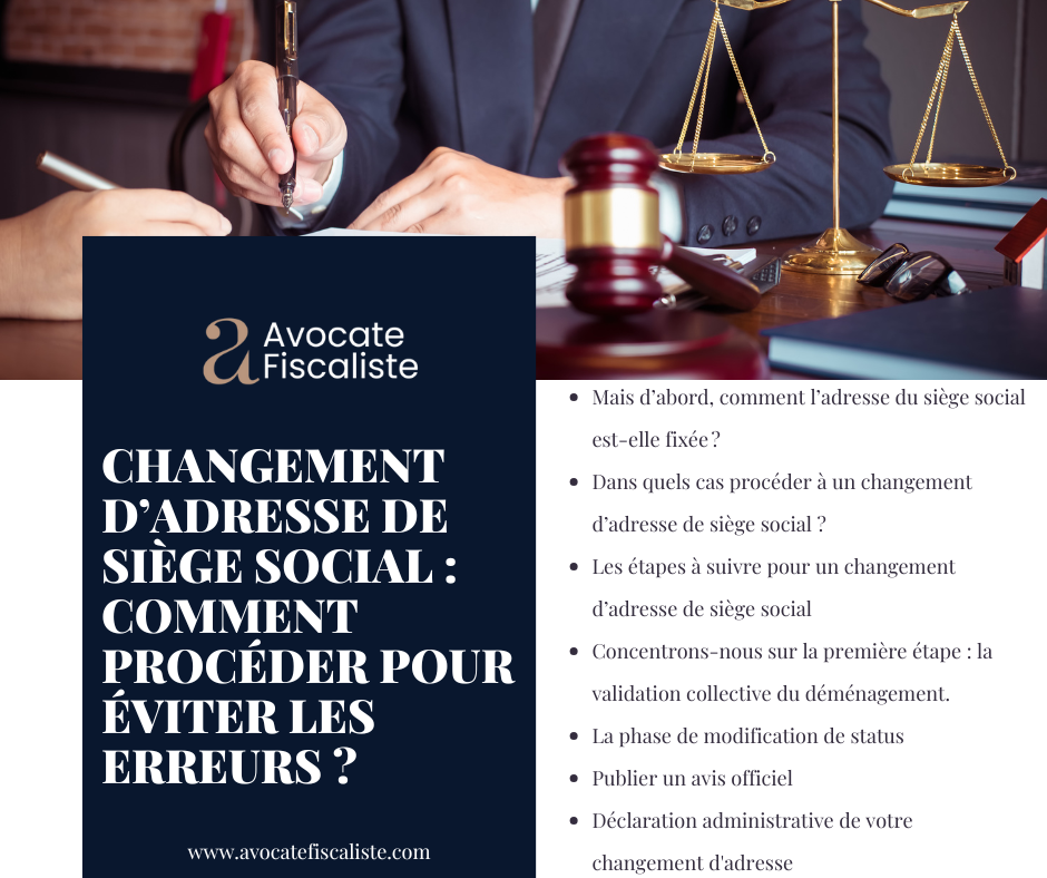 Changement d’adresse siège social