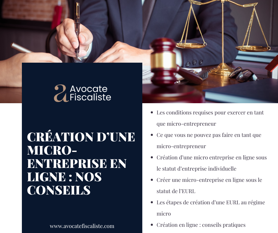 Création micro-entreprise en ligne