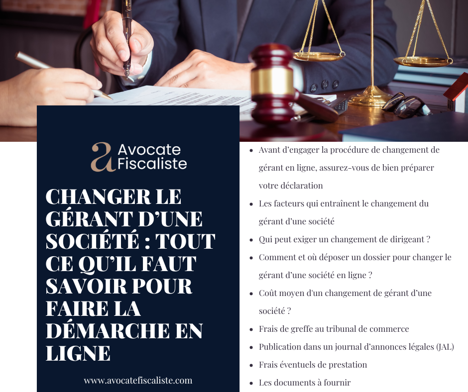 Changer le gérant d’une société en ligne