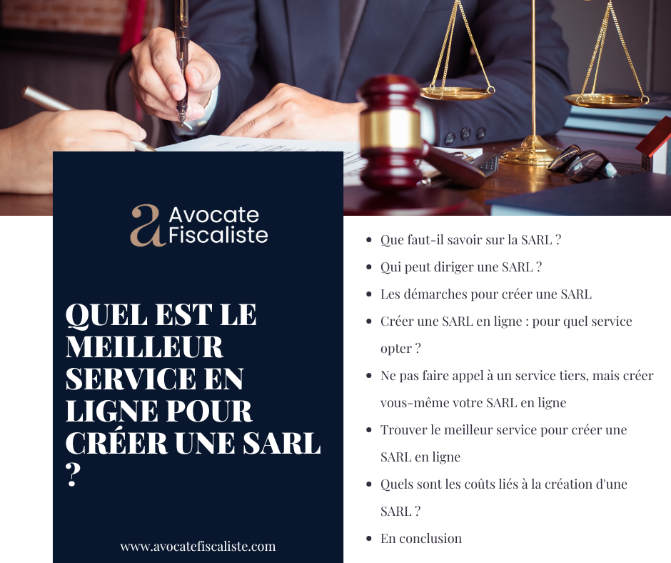 Service en ligne pour créer une SARL